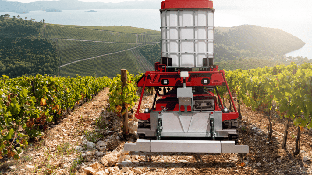 Robot spraying in the farm field