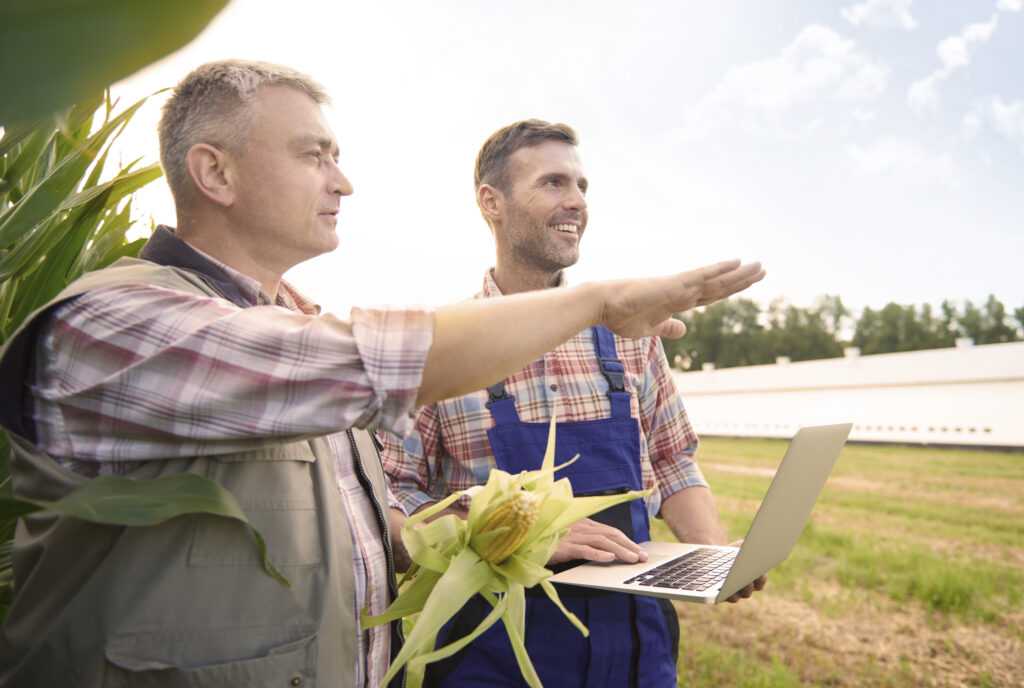 young farmer taking care his business